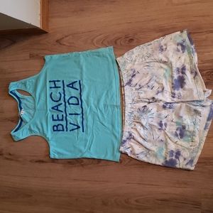 Ardene 2 Piece Cotton Pj Pajama Set